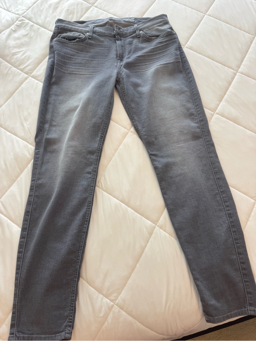 7 For All Mankind Gray Skinny Jeans